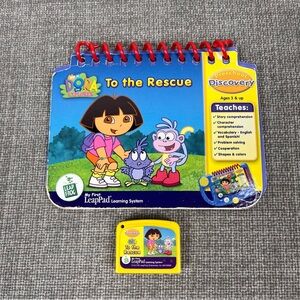 LEAP FROG MY FIRST LEAP PAD DORA THE EXPLORER TO THE RESCUE BOOK AND CARTRIDGE